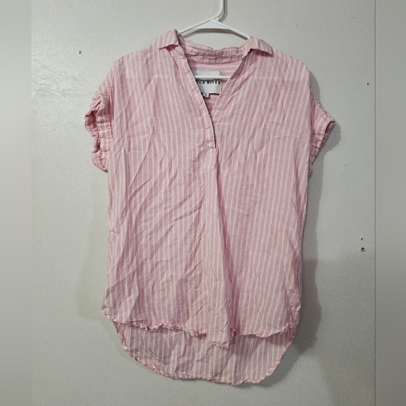 Lola river Women's Pink Striped blouse! - Picture 1 of 6